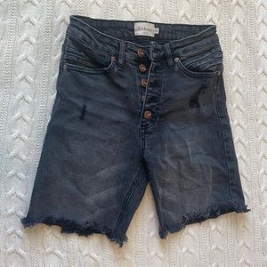 Böhme Black Distressed Cutoff Shorts